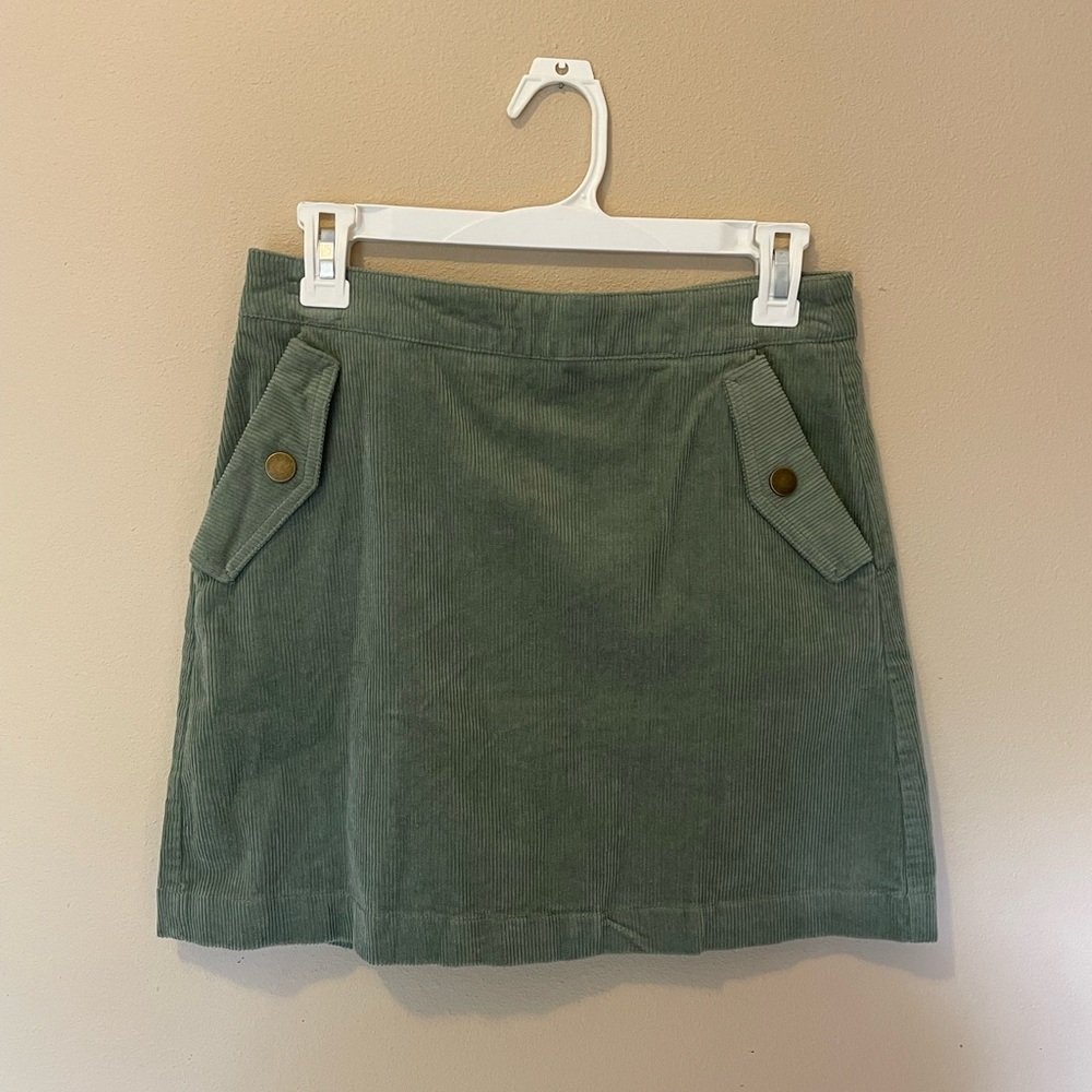 Green Corduroy Skirt from Copper Key (Size S)
